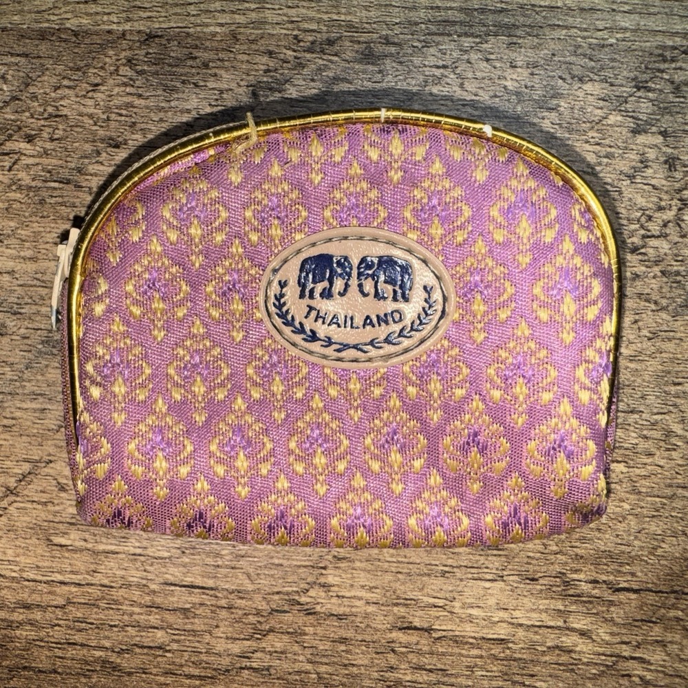 Unbranded Coin Purse Women Small Purple Excellent Thai‎ Elephant Woven Souvenir